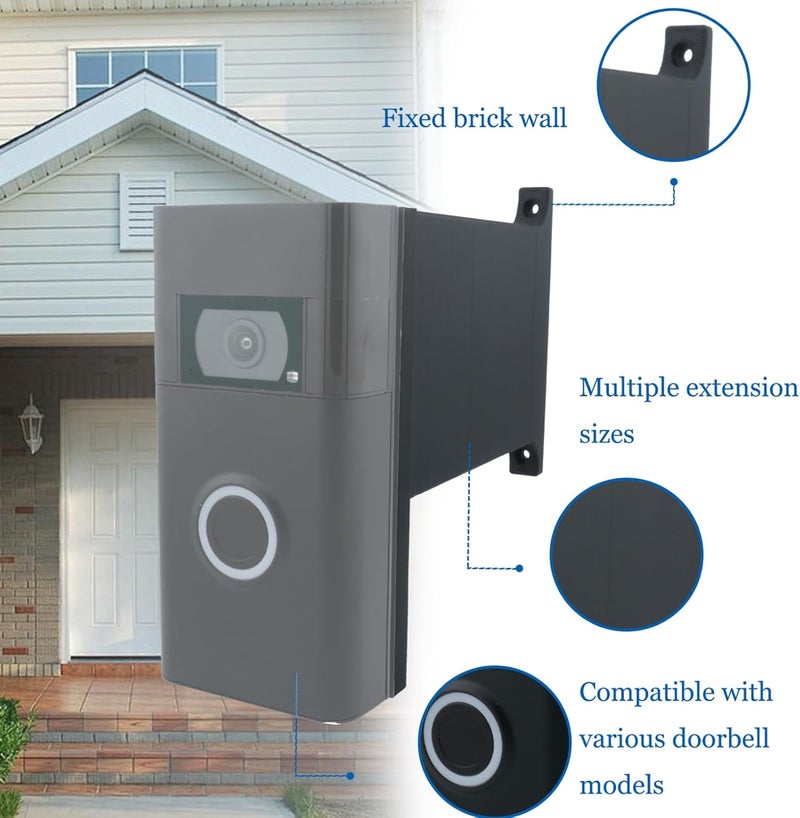 AIVONO Doorbell Mount Compatible with Ring Doorbell, Extends Doorbell Mount for Brick Wall, Better Visibility and Angle Designed To Fit All for Ring Doorbell Models (3-3/4") - Image 5